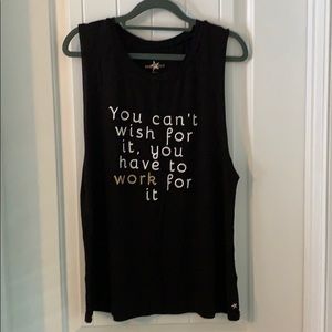 barre star graphic tank in black. size md-lg.